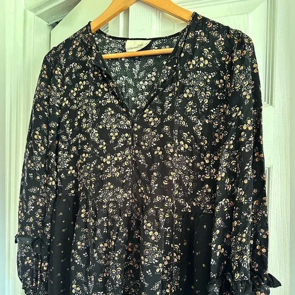 Universal Thread Floral Black Dress - Picture 4 of 13